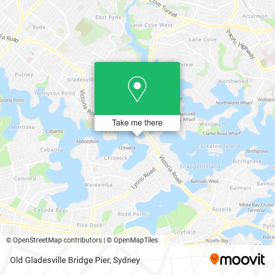 Old Gladesville Bridge Pier map