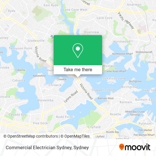 Commercial Electrician Sydney map