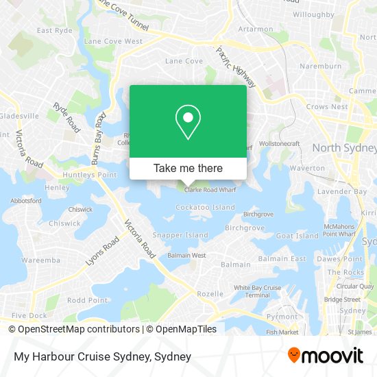 My Harbour Cruise Sydney map
