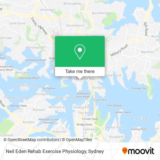 Neil Eden Rehab Exercise Physiology map