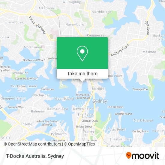 Mapa T-Docks Australia
