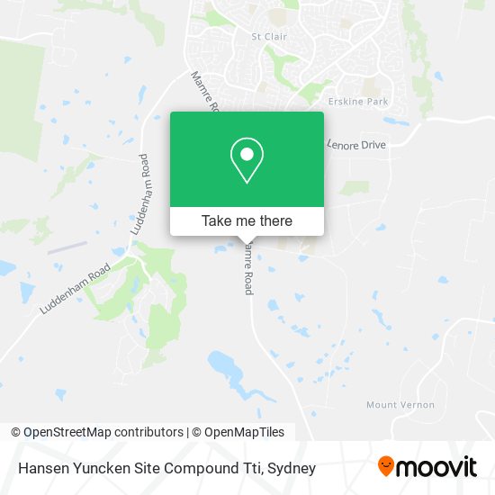 Hansen Yuncken Site Compound Tti map