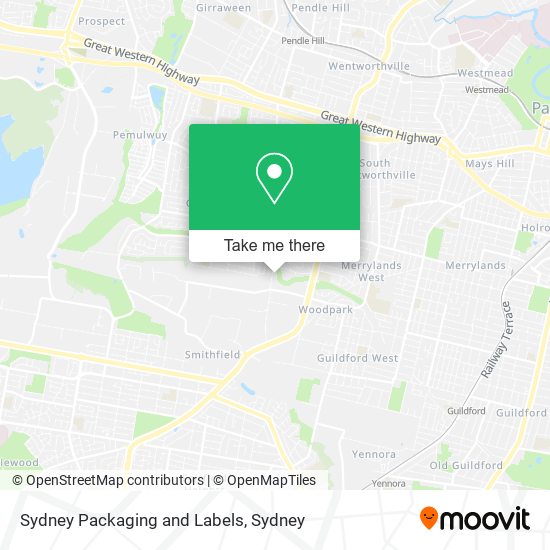 Sydney Packaging and Labels map