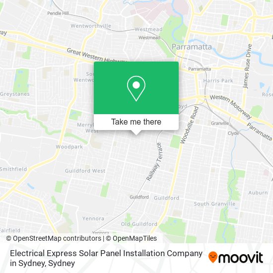 Electrical Express Solar Panel Installation Company in Sydney map