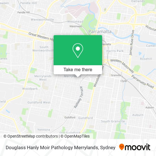 Mapa Douglass Hanly Moir Pathology Merrylands