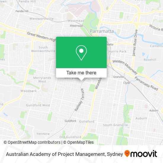 Mapa Australian Academy of Project Management