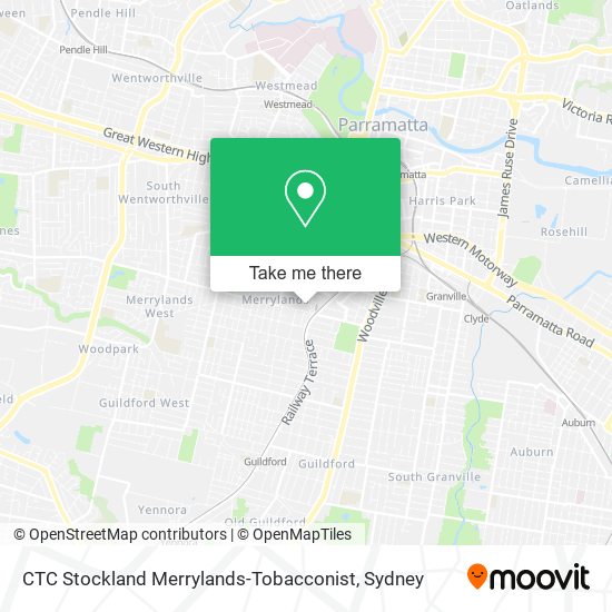 Mapa CTC Stockland Merrylands-Tobacconist