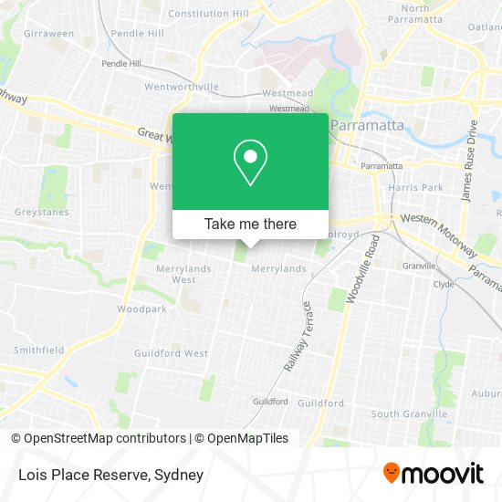 Lois Place Reserve map