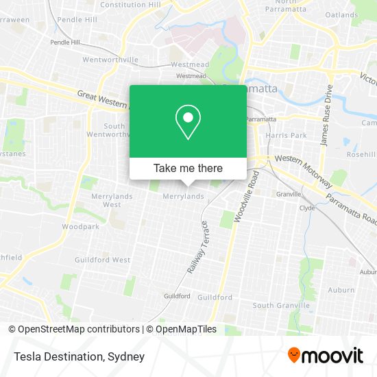 Tesla Destination map