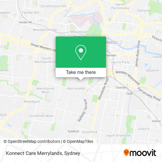 Mapa Konnect Care Merrylands