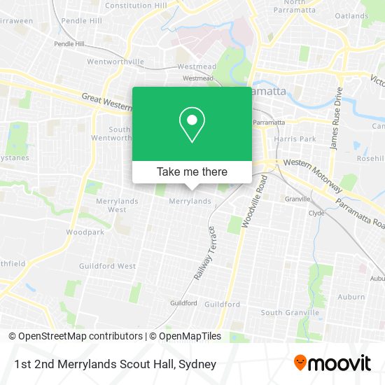 1st 2nd Merrylands Scout Hall map