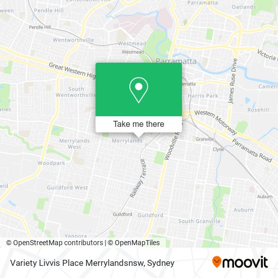 Mapa Variety Livvis Place Merrylandsnsw