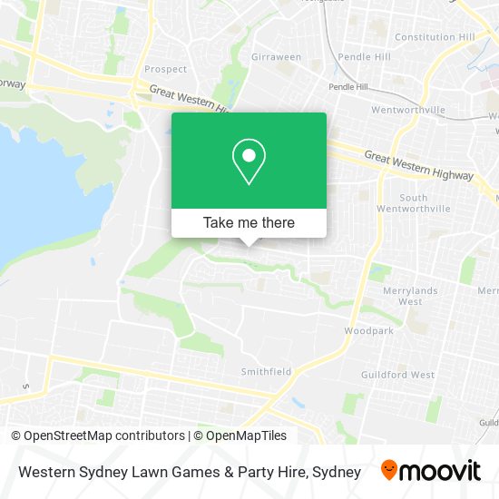 Mapa Western Sydney Lawn Games & Party Hire