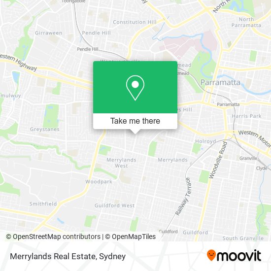 Merrylands Real Estate map
