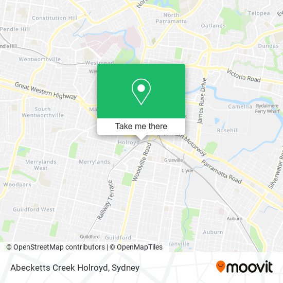 Mapa Abecketts Creek Holroyd