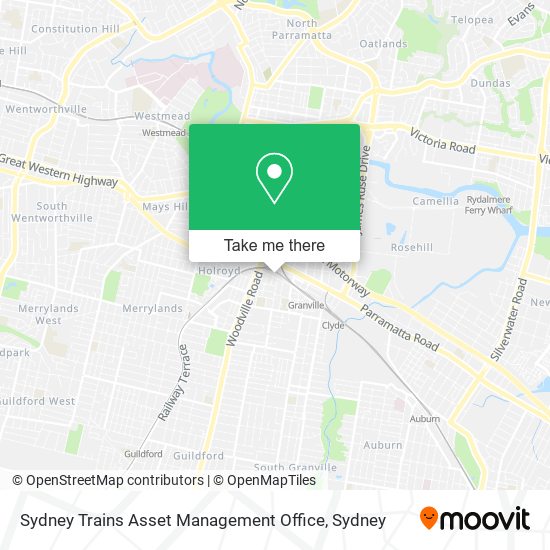 Sydney Trains Asset Management Office map