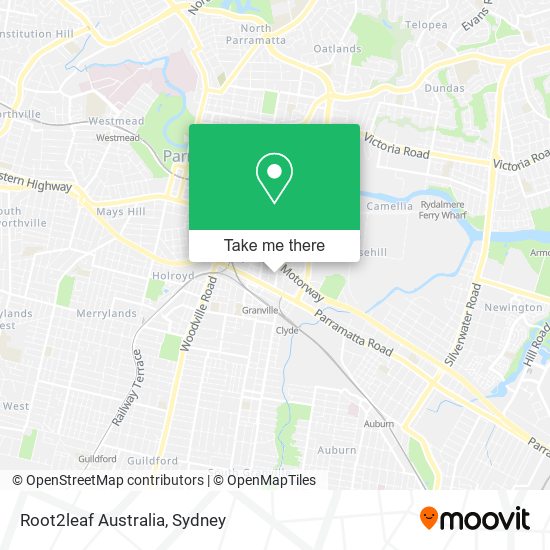 Mapa Root2leaf Australia