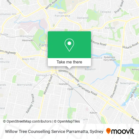 Willow Tree Counselling Service Parramatta map