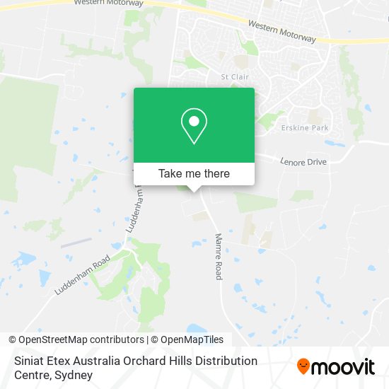 Siniat Etex Australia Orchard Hills Distribution Centre map