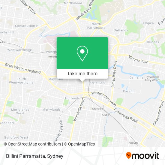 Billini Parramatta map