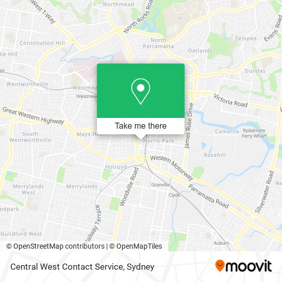 Central West Contact Service map