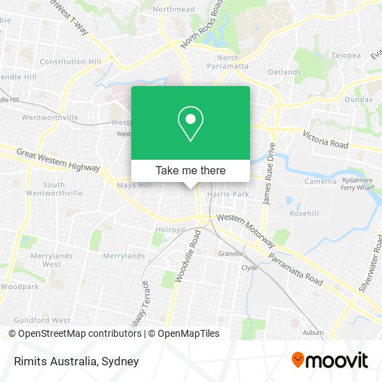 Mapa Rimits Australia