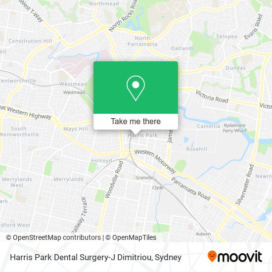 Mapa Harris Park Dental Surgery-J Dimitriou
