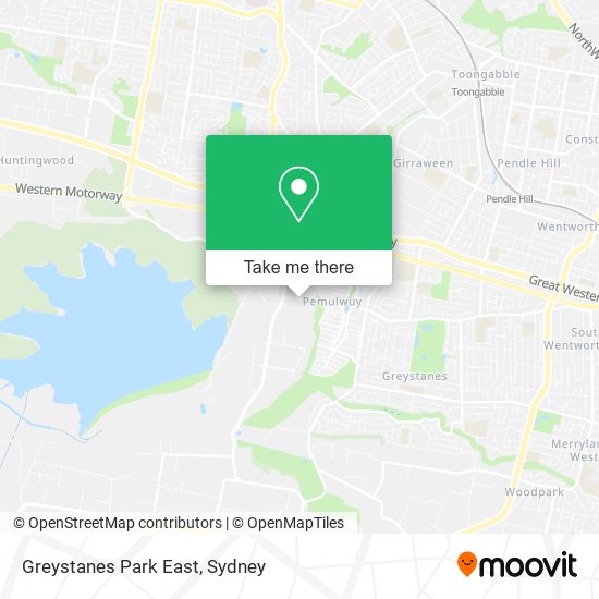 Mapa Greystanes Park East