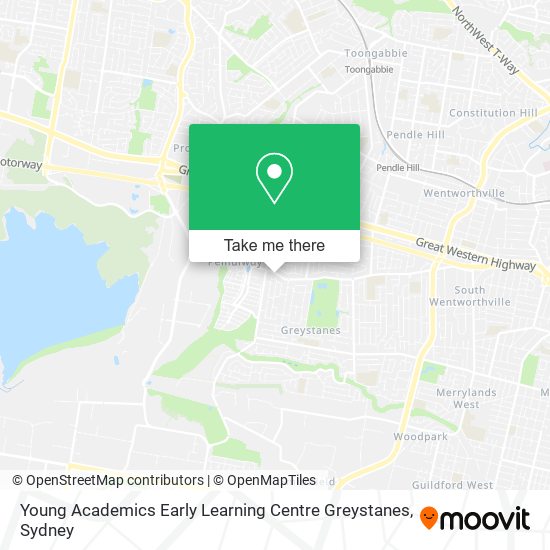 Young Academics Early Learning Centre Greystanes map