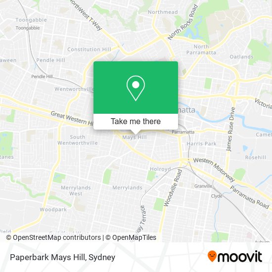 Mapa Paperbark Mays Hill