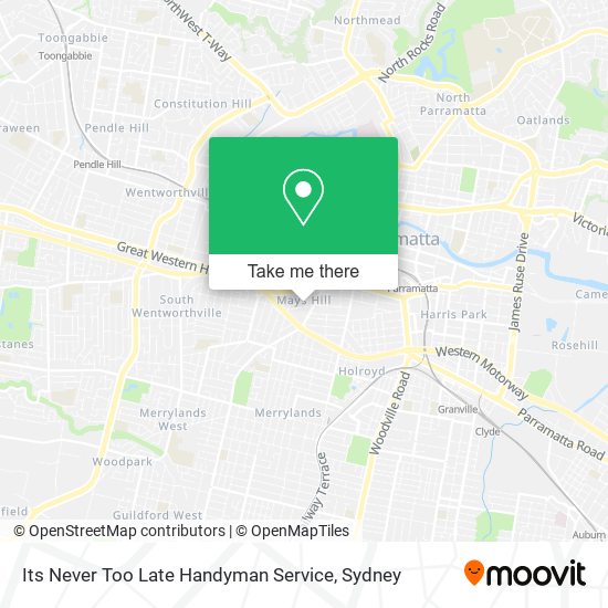 Its Never Too Late Handyman Service map