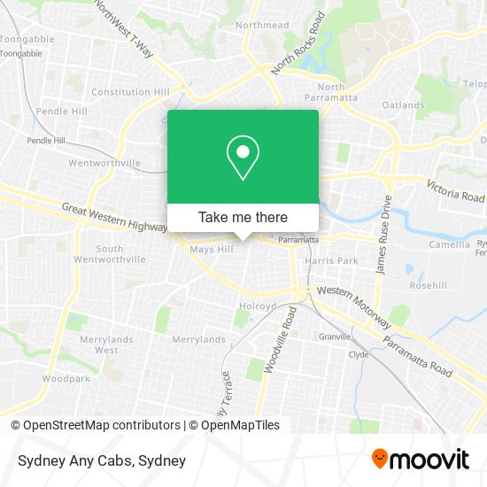 Sydney Any Cabs map