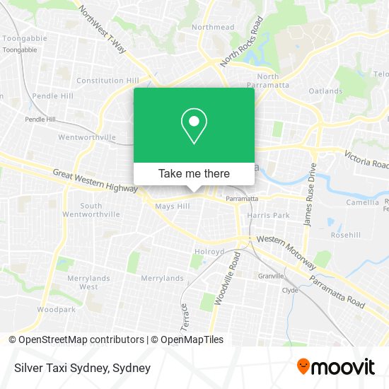 Silver Taxi Sydney map
