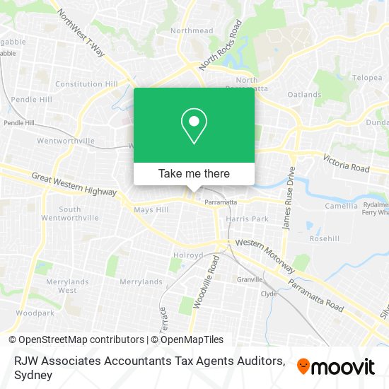 Mapa RJW Associates Accountants Tax Agents Auditors