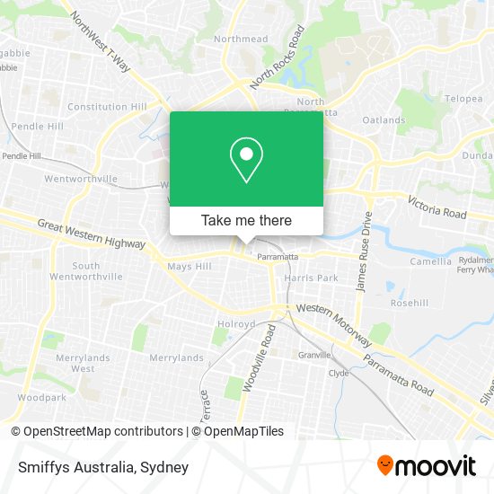 Mapa Smiffys Australia