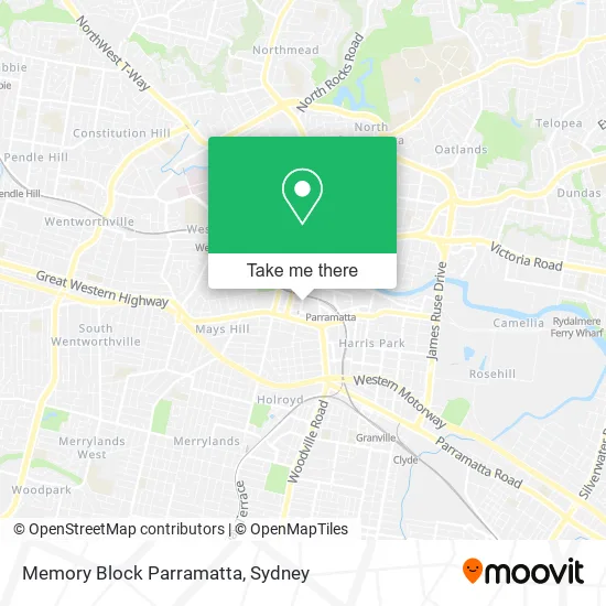 Memory Block Parramatta map