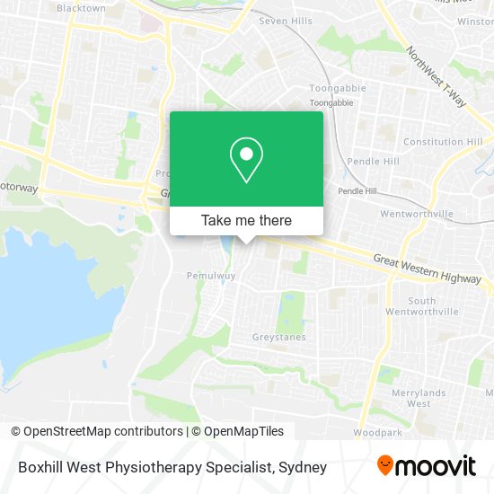 Boxhill West Physiotherapy Specialist map