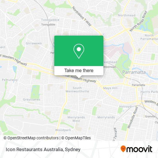 Mapa Icon Restaurants Australia