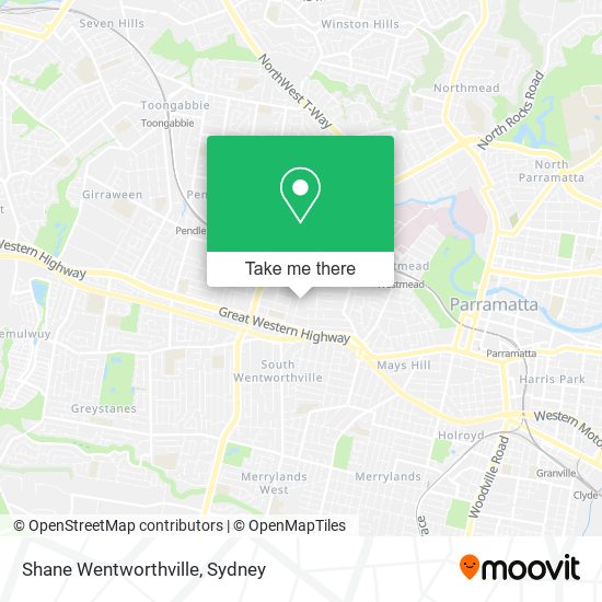Shane Wentworthville map