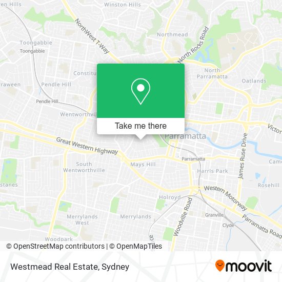 Mapa Westmead Real Estate