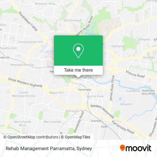 Rehab Management Parramatta map