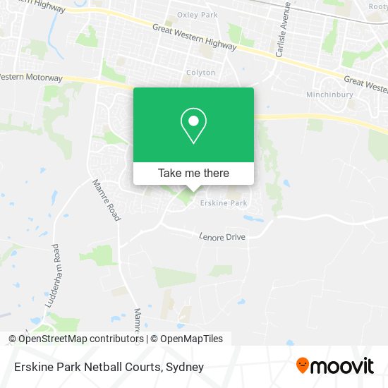 Erskine Park Netball Courts map