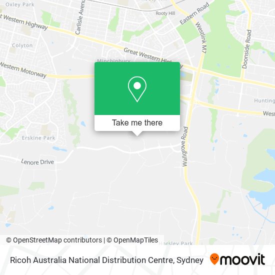 Mapa Ricoh Australia National Distribution Centre