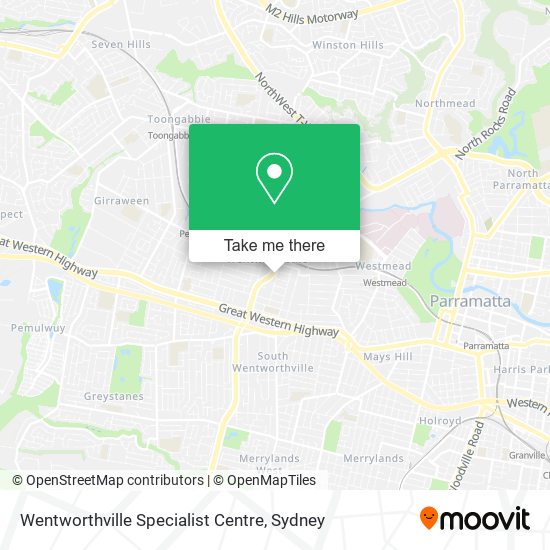 Wentworthville Specialist Centre map