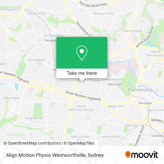 Align Motion Physio Wentworthville map