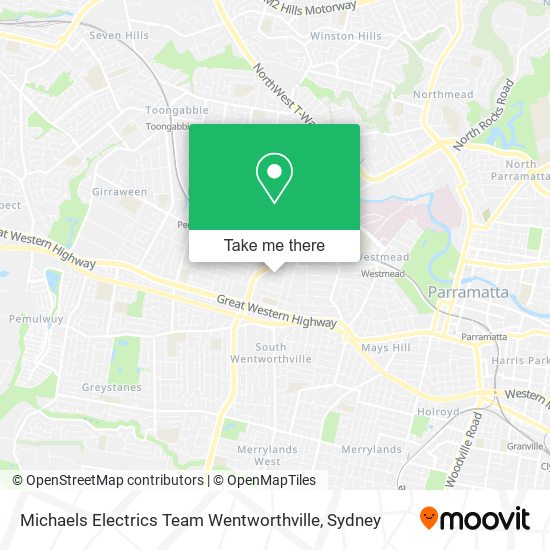 Michaels Electrics Team Wentworthville map