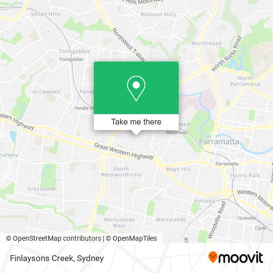 Finlaysons Creek map