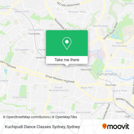 Kuchipudi Dance Classes Sydney map