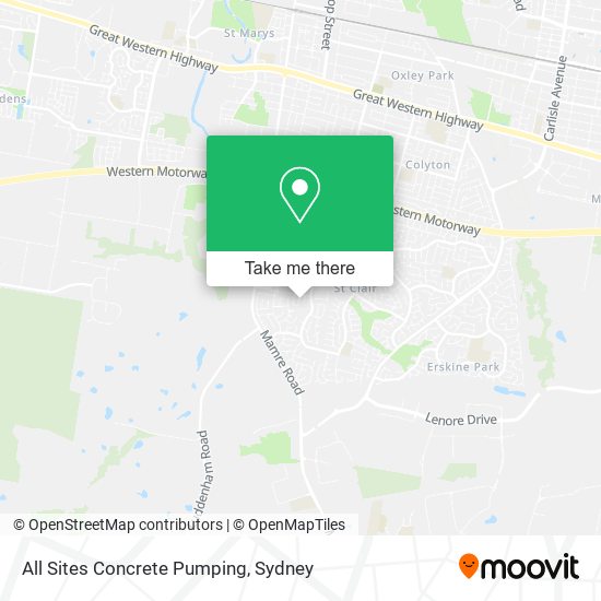 All Sites Concrete Pumping map