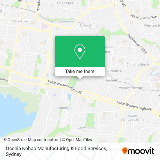 Ocenia Kebab Manufacturing & Food Services map